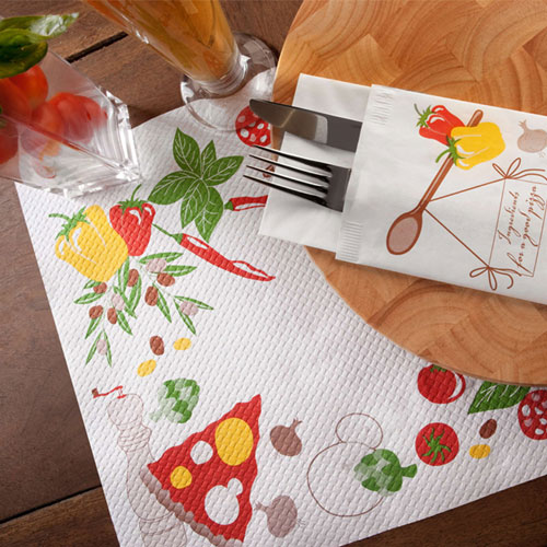 Suport tacamuri cu servetel, 38 x 38 cm, Pizza Chef - Fato 