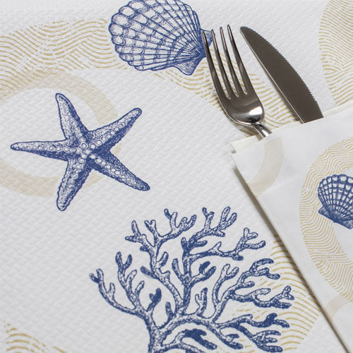 Suport tacamuri cu servetel, 38 x 38 cm, Sea Shell - Fato 