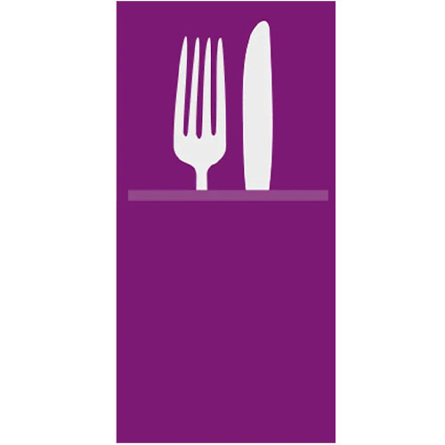 Suport tacamuri cu servetel din airlaid, 40x40 cm, Tablewear mov inchis - Fato