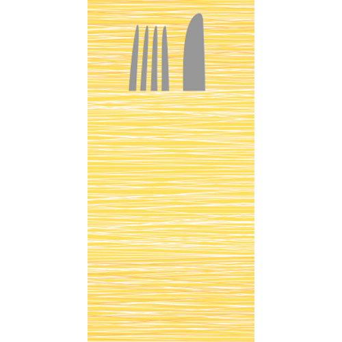 Suport tacamuri din airlaid, 40 x 40 cm, Millerighe - Fato galben 