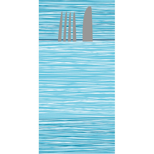 Suport tacamuri din airlaid, 40 x 40 cm, Millerighe - Fato albastru 