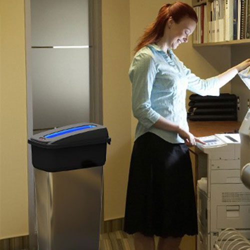 Cos colectare deseuri antiamprenta Geo 70L, gri metalic - Rothopro 