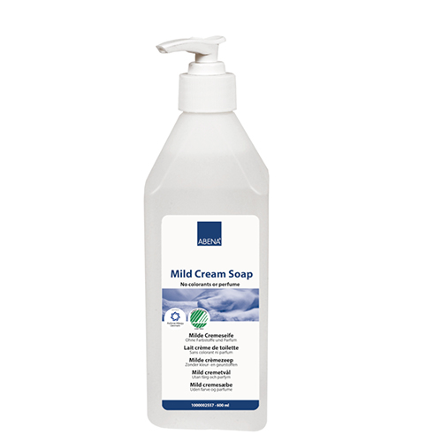 Sapun lichid Abena Mild Cream fara parfum, flacon 600 ml - Abena