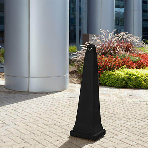 Scrumiera galvanizata GroundsKeeper, neagra - Rubbermaid 