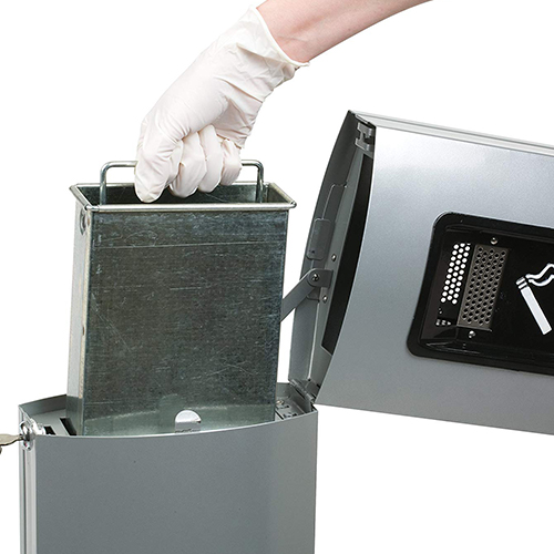 Scrumiera Metropolitan, neagra - Rubbermaid negru