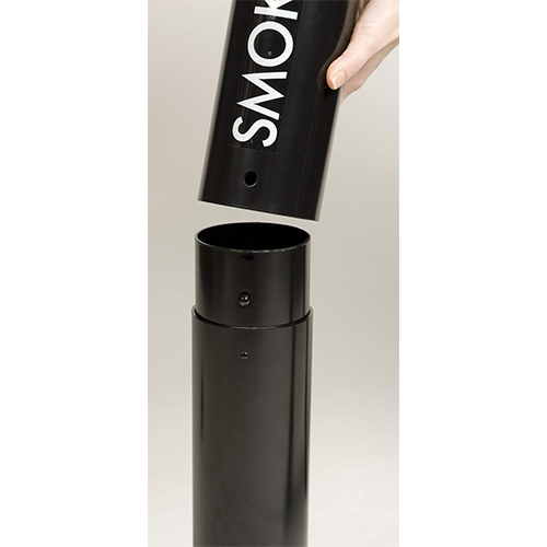 Scrumiera Pole, neagru - Rubbermaid 