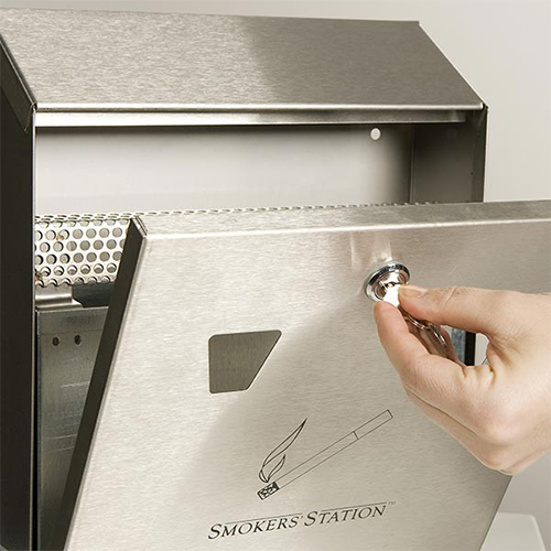 Scrumiera Smoker's Station, inox - Rubbermaid 