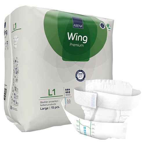 Scutece cu banda, 2050 ml, L1, Abri-Wing Premium - Abena