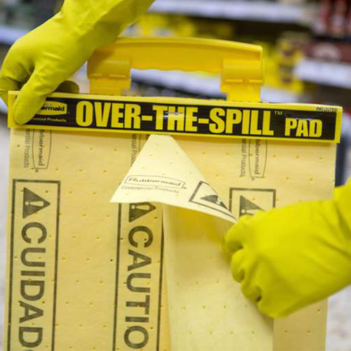 Semn avertizare multilingv podele umede 2 fete - Rubbermaid 