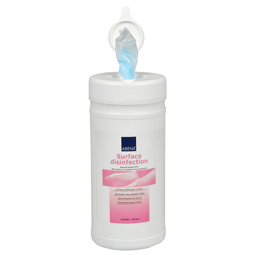 Servetele igienizante pentru suprafete pe baza de alcool (150 buc/cutie) - Abena