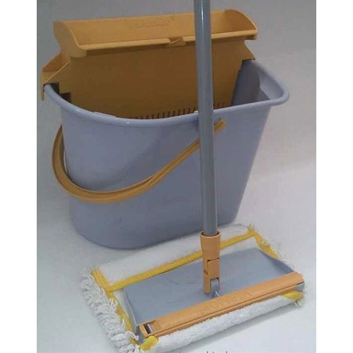 Set Knirps (galeata cu storcator/suport mop/maner/mop Tronic Wet), gri/galben