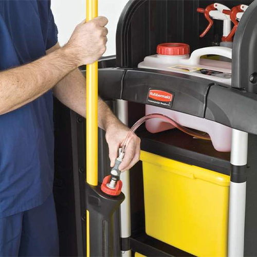 Sistem suport mop Hygen Pulse o fata 40 cm, galben/negru - Rubbermaid galben