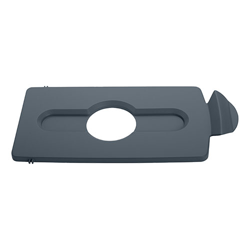 SJRS - Capac deseuri sticla/doza, galben -- Rubbermaid gri 