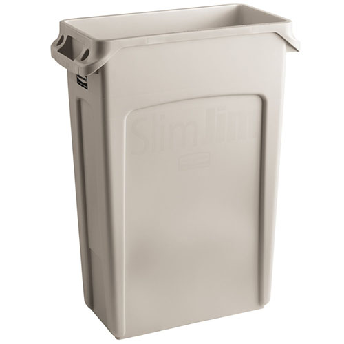 Container Slim Jim cu canale de ventilare 87 L, galben - Rubbermaid bej 