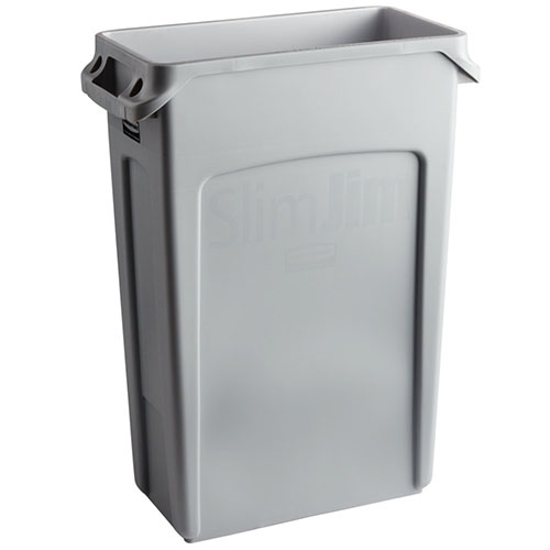 Container Slim Jim cu canale de ventilare 87 L, galben - Rubbermaid gri 
