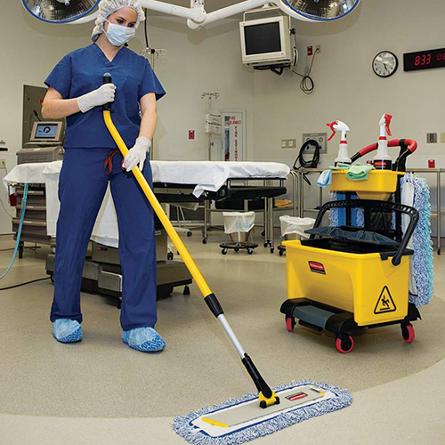 Talpa plat  mop Hygen aluminiu 40 cm, gri - Rubbermaid 