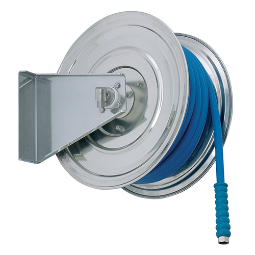 Tambur cu actionare manuala din inox pentru furtun 70 m, AVM9510 - Ramex