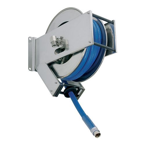 Tambur retractabil din inox pentru furtun 8-13 m, AV2201 - Ramex