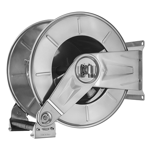 Tambur retractabil din inox pentru furtun 150 m, HR6410 - Ramex