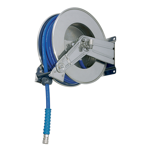 Tambur retractabil din inox pentru furtun 15 m, AV1000 - Ramex