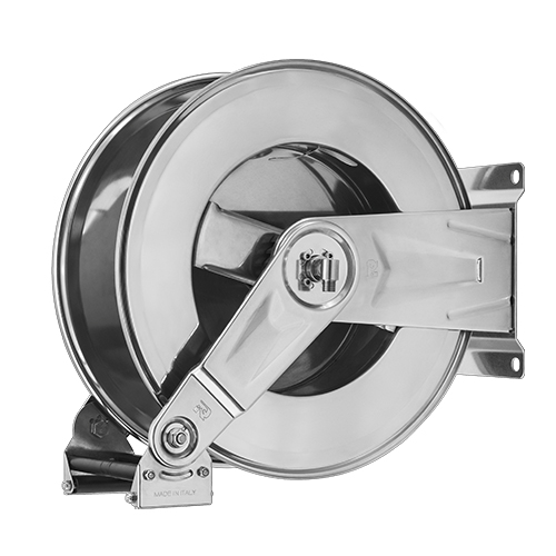 Tambur retractabil din inox pentru furtun 20 m, HR3501 BK - Ramex