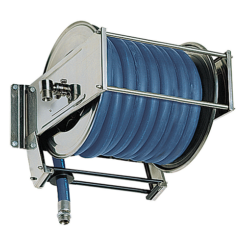 Tambur retractabil din inox pentru furtun 30 m, AV5000 BK - Ramex