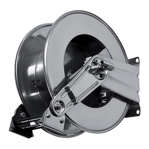 Tambur retractabil din inox pentru furtun 8-13 m, HR813 - Ramex