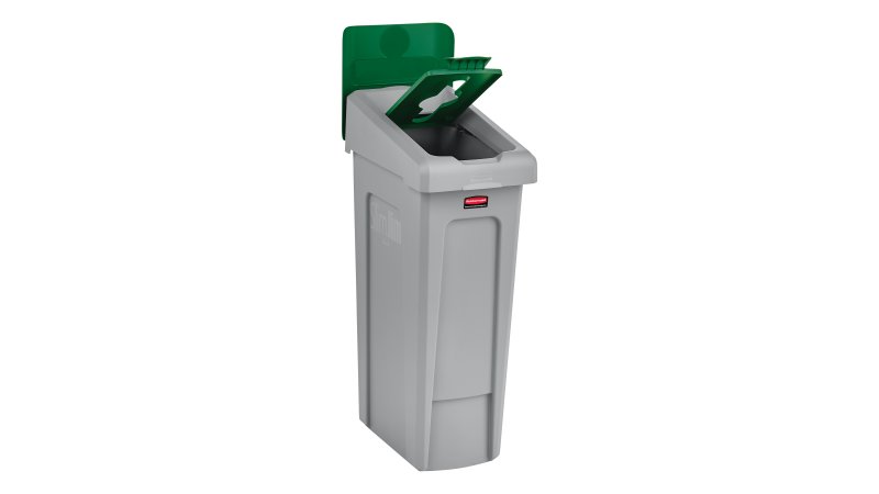 SJRS - Capac cu insertie pentru deseuri mixte, verde - Rubbermaid 