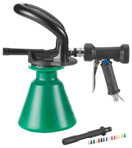 Pulverizator ergonomic cu jet spuma si pistol de presiune 2.5 L, verde - Vikan verde