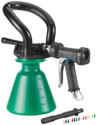 Pulverizator ergonomic cu jet spuma si pistol de presiune 2.5 L, verde - Vikan