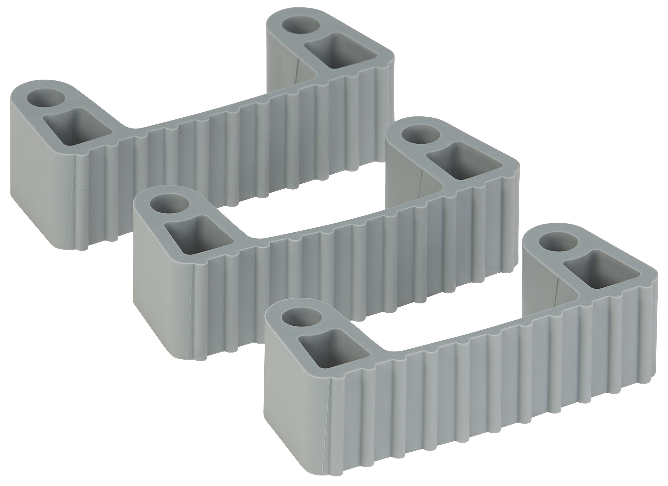Set 3 cleme din cauciuc pentru suporturile 1011x & 1013x, roz - Vikan gri 