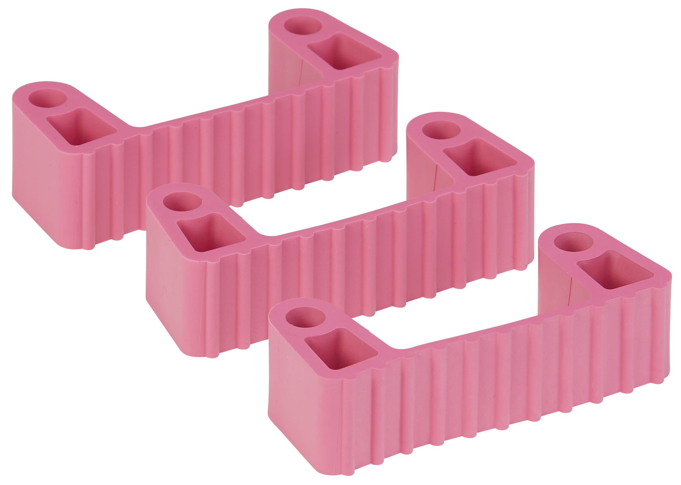 Set 3 cleme din cauciuc pentru suporturile 1011x & 1013x, roz - Vikan