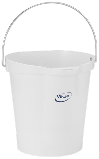 Galeata Hygiene 12 L, metal detectabila, verde - Vikan alb 