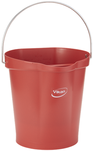 Galeata Hygiene 12 L, metal detectabila, verde - Vikan rosu 