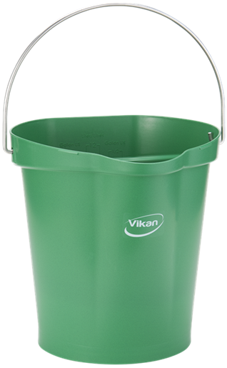 Galeata Hygiene 12 L, metal detectabila, verde - Vikan