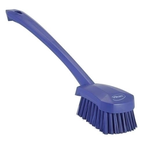 Perie cu maner lung,peri duri, 415 mm, roz violet 