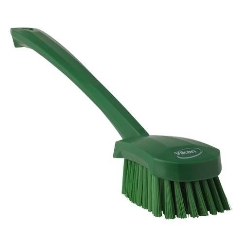 Perie cu maner lung, peri medii, 415 mm, verde - Vikan