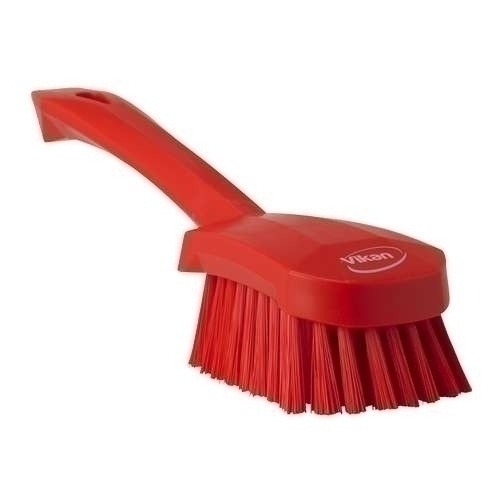 Perie cu maner scurt, peri medii, 270 mm, verde - Vikan rosu 