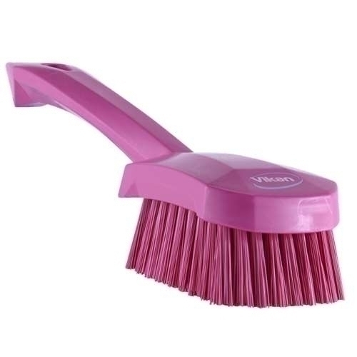 Perie cu maner scurt, peri duri, 270 mm, roz - Vikan