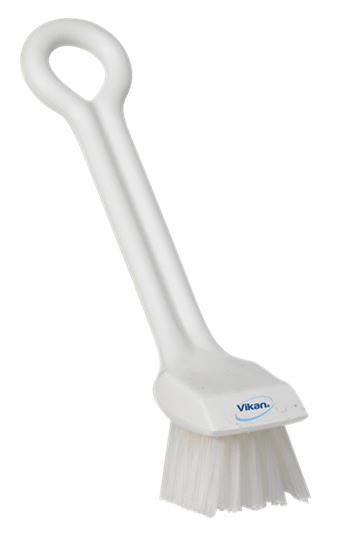 Perie curatare vase pentru gatit, 165 mm, peri duri, alba - Vikan