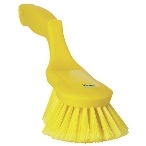 Perie de mana ergonomica, peri moi/despicati, 330 mm, verde - Vikan galben 