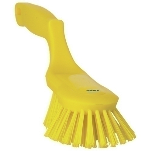 Perie de mana ergonomica, peri duri, 330 mm, rosie - Vikan galben 