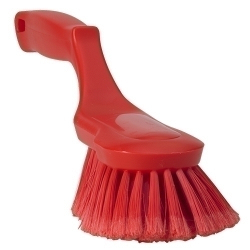 Perie de mana ergonomica, peri moi/despicati, 330 mm, verde - Vikan rosu 