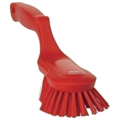 Perie de mana ergonomica, peri duri, 330 mm, rosie - Vikan
