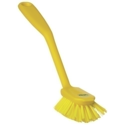 Perie pentru curatat vesela 280 mm, peri medii, roz - Vikan galben 