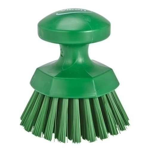 Perie rotunda de mana Ø110 mm, peri duri, verde - Vikan
