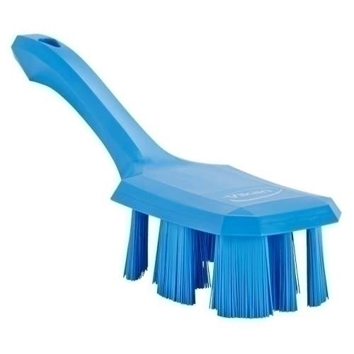 Perie UST cu maner scurt si peri duri 260 mm. roz - Vikan albastru 