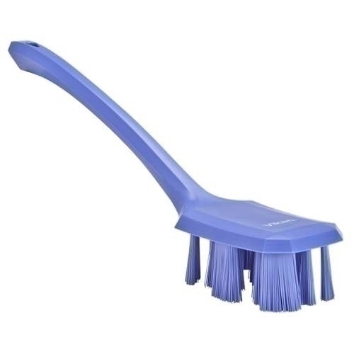 Perie UST cu maner lung si peri duri 395 mm, roz - Vikan violet 