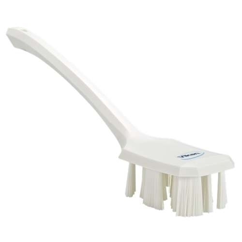 Perie UST cu maner lung si peri duri 395 mm, roz - Vikan alb 