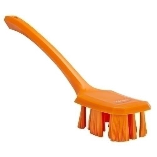 Perie UST cu maner lung si peri duri 395 mm, roz - Vikan portocalie 